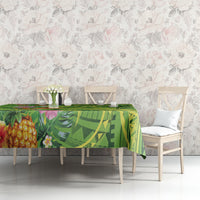 Polynesian Tribal Flower Tattoo Tablecloth Special Lime Green Vibe LT9 - Polynesian Pride