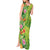 Polynesian Tribal Flower Tattoo Tank Maxi Dress Special Lime Green Vibe