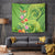 Polynesian Tribal Flower Tattoo Tapestry Special Lime Green Vibe