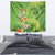 Polynesian Tribal Flower Tattoo Tapestry Special Lime Green Vibe