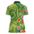 Polynesian Tribal Flower Tattoo Women Polo Shirt Special Lime Green Vibe