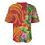 Polynesian Tribal Flower Tattoo Baseball Jersey Special Vermilion Vibe