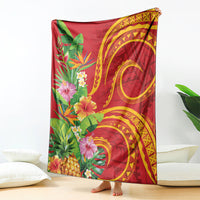 Polynesian Tribal Flower Tattoo Blanket Special Vermilion Vibe LT9 - Polynesian Pride
