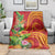 Polynesian Tribal Flower Tattoo Blanket Special Vermilion Vibe