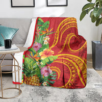 Polynesian Tribal Flower Tattoo Blanket Special Vermilion Vibe LT9 - Polynesian Pride