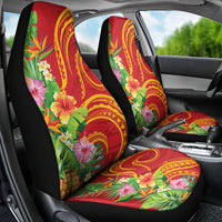 Polynesian Tribal Flower Tattoo Car Seat Cover Special Vermilion Vibe LT9 - Polynesian Pride