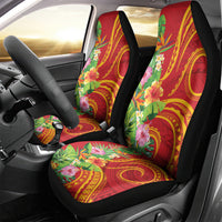Polynesian Tribal Flower Tattoo Car Seat Cover Special Vermilion Vibe LT9 - Polynesian Pride