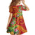 Polynesian Tribal Flower Tattoo Family Matching Long Sleeve Bodycon Dress and Hawaiian Shirt Special Vermilion Vibe