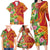 Polynesian Tribal Flower Tattoo Family Matching Long Sleeve Bodycon Dress and Hawaiian Shirt Special Vermilion Vibe