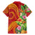 Polynesian Tribal Flower Tattoo Family Matching Long Sleeve Bodycon Dress and Hawaiian Shirt Special Vermilion Vibe