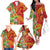 Polynesian Tribal Flower Tattoo Family Matching Off The Shoulder Long Sleeve Dress and Hawaiian Shirt Special Vermilion Vibe