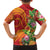 Polynesian Tribal Flower Tattoo Family Matching Off Shoulder Short Dress and Hawaiian Shirt Special Vermilion Vibe