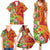 Polynesian Tribal Flower Tattoo Family Matching Summer Maxi Dress and Hawaiian Shirt Special Vermilion Vibe