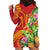 Polynesian Tribal Flower Tattoo Hoodie Dress Special Vermilion Vibe