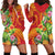 Polynesian Tribal Flower Tattoo Hoodie Dress Special Vermilion Vibe