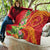 Polynesian Tribal Flower Tattoo Quilt Special Vermilion Vibe