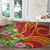 Polynesian Tribal Flower Tattoo Round Carpet Special Vermilion Vibe