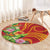 Polynesian Tribal Flower Tattoo Round Carpet Special Vermilion Vibe