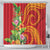 Polynesian Tribal Flower Tattoo Shower Curtain Special Vermilion Vibe