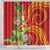 Polynesian Tribal Flower Tattoo Shower Curtain Special Vermilion Vibe