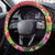 Polynesian Tribal Flower Tattoo Steering Wheel Cover Special Vermilion Vibe