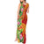 Polynesian Tribal Flower Tattoo Tank Maxi Dress Special Vermilion Vibe