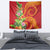 Polynesian Tribal Flower Tattoo Tapestry Special Vermilion Vibe