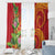 Polynesian Tribal Flower Tattoo Window Curtain Special Vermilion Vibe