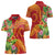 Polynesian Tribal Flower Tattoo Women Polo Shirt Special Vermilion Vibe