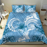 Polynesian Hibiscus Flower Tribal Bedding Set Blue Color LT9 - Polynesian Pride