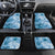 Polynesian Hibiscus Flower Tribal Car Mats Blue Color