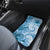 Polynesian Hibiscus Flower Tribal Car Mats Blue Color