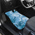 Polynesian Hibiscus Flower Tribal Car Mats Blue Color