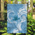 Polynesian Hibiscus Flower Tribal Garden Flag Blue Color