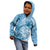 Polynesian Hibiscus Flower Tribal Kid Hoodie Blue Color