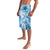 Polynesian Hibiscus Flower Tribal Lavalava Blue Color