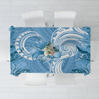 Polynesian Hibiscus Flower Tribal Tablecloth Blue Color LT9 Blue - Polynesian Pride