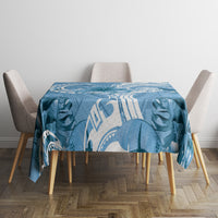 Polynesian Hibiscus Flower Tribal Tablecloth Blue Color LT9 - Polynesian Pride