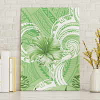 Polynesian Hibiscus Flower Tribal Canvas Wall Art Lime Green Color LT9 Without Frame Lime Green - Polynesian Pride