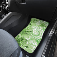 Polynesian Hibiscus Flower Tribal Car Mats Lime Green Color LT9 - Polynesian Pride