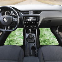 Polynesian Hibiscus Flower Tribal Car Mats Lime Green Color LT9 Set 2pcs - Front Lime Green - Polynesian Pride