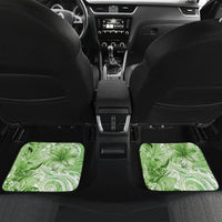 Polynesian Hibiscus Flower Tribal Car Mats Lime Green Color LT9 Set 2pcs - Back Lime Green - Polynesian Pride