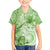 Polynesian Hibiscus Flower Tribal Family Matching Puletasi and Hawaiian Shirt Lime Green Color