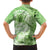 Polynesian Hibiscus Flower Tribal Hawaiian Shirt Lime Green Color