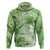 Polynesian Hibiscus Flower Tribal Hoodie Lime Green Color