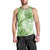 Polynesian Hibiscus Flower Tribal Men Tank Top Lime Green Color