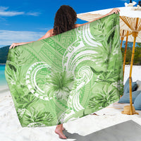 Polynesian Hibiscus Flower Tribal Sarong Lime Green Color LT9 One Size 44 x 66 inches Lime Green - Polynesian Pride