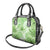 Polynesian Hibiscus Flower Tribal Shoulder Handbag Lime Green Color