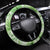 Polynesian Hibiscus Flower Tribal Steering Wheel Cover Lime Green Color