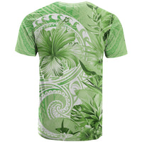 Polynesian Hibiscus Flower Tribal T Shirt Lime Green Color LT9 - Polynesian Pride